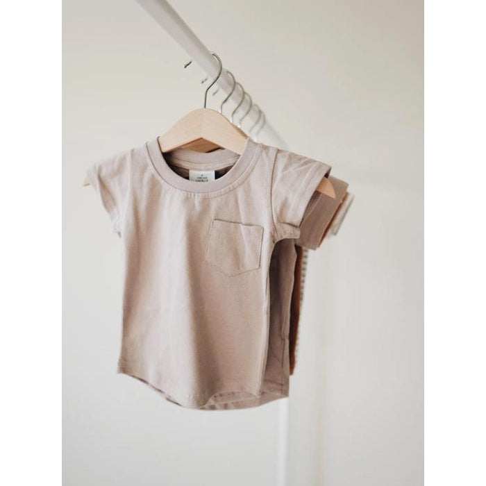 Brushed Cotton Tee - Camel