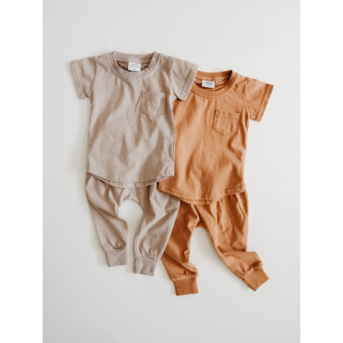 Brushed Cotton Joggers - Camel