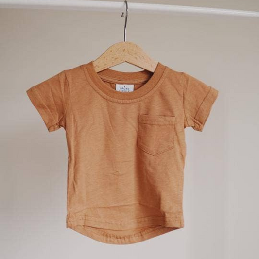 Brushed Cotton Tee - Camel