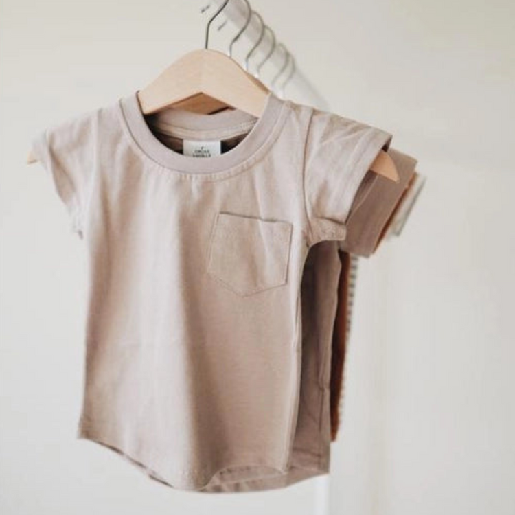 Brushed Cotton Tee - Mushroom